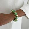 Round Beads Resin Bead Bracelet Multicolor Beaded Wristband Bohemian Jewelry  Gift for Women