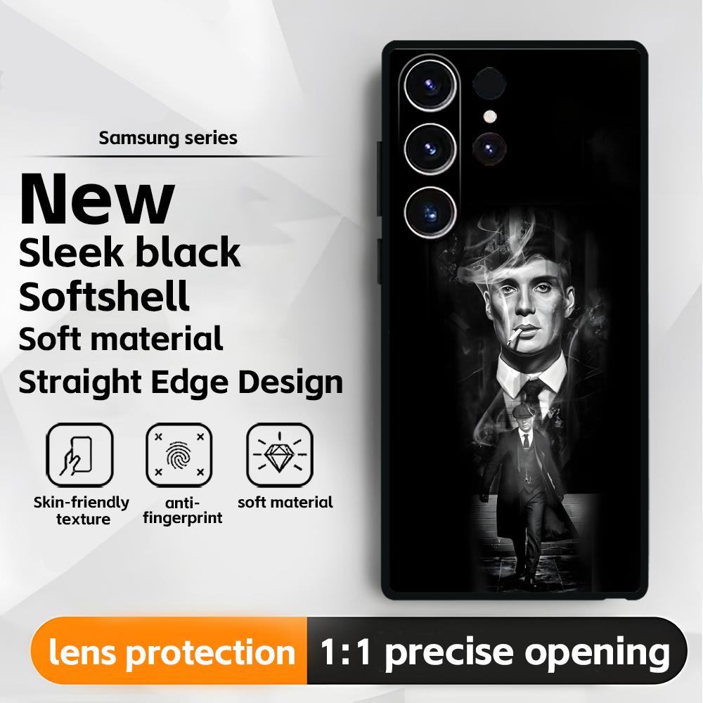 Phone Case For Samsung Galaxy S25 S24 S23 S22 S21 S20 Plus Ultra Note20 Thomas Shelby Peaky Blinders Soft Black