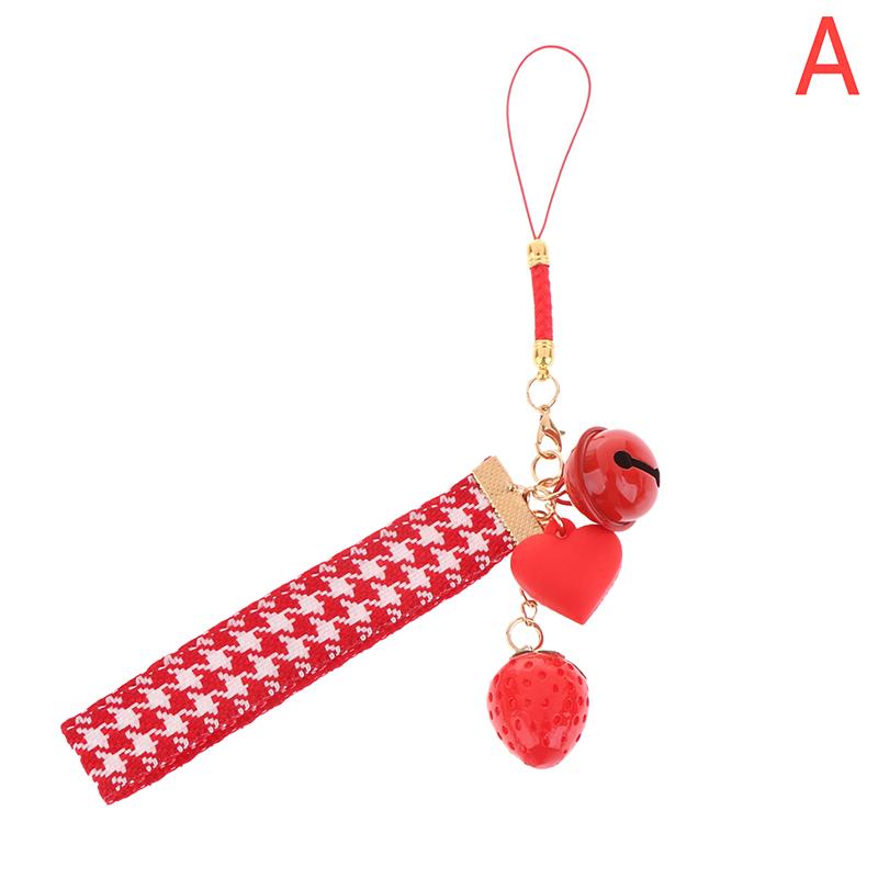 1 Stück Erdbeere Rotes Herz Schlüsselbund Schlüsselbund Für Frauen Mädchen Schmuck Simulierte Frucht Niedlich Auto Schlüsselhalter Schlüssel Zubehör