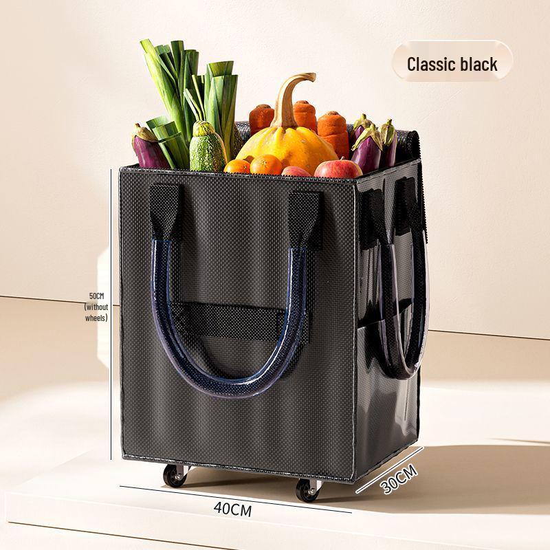 

Складная многофункциональная тележка для покупок: Большая вместимость, Портативный, Водонепроницаемый, с колесами