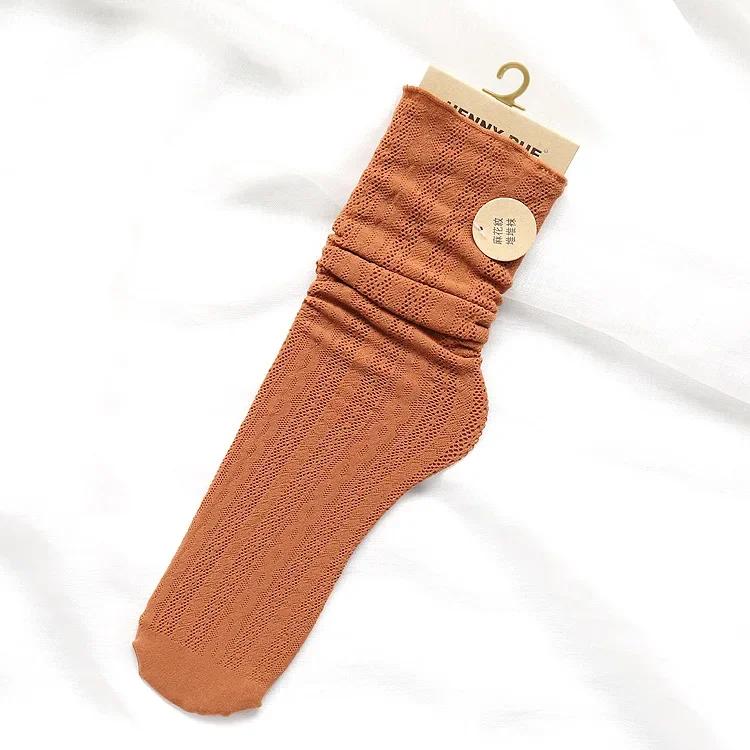 Frühling Sommer Japanische Kawaii Mädchen Niedliche Socken Netz Aushöhlen Damen Socken Uni Damen Harajuku Retro Vintage Lange Socke