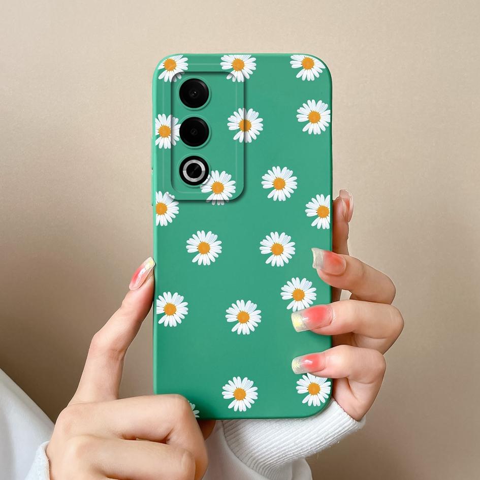 Neue Hülle für OPPO A3X A3 Pro Realme 12 13 Plus C63 Hübsige Sonnenblumen Displayschutzfolie Mattes Flüssigsilikon Schutz für OPPO Hüllen Rutschfeste Capas