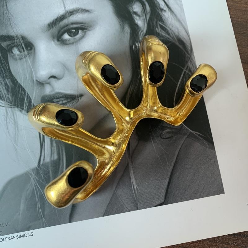 

Модное Преувеличенное Персональное Кольцо на Ладонь Креативное Инкрустированное Алмазами Ладонь Продвинутые Женские Кольца Ювелирные Аксессуары Подарки A1