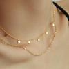 Double Layer Titanium Steel Tassel Necklace - Twisted Clavicle Chain for Women's Fashion