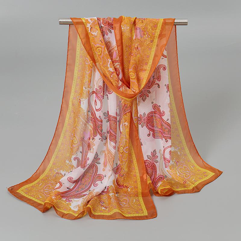 Fashion Women Printed Beach Scarf Bohemia Flower Summer Hijab Shawls And Wraps Female Foulard Sunscreen Sun Protection Shawls