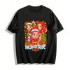 HUNTRX Game Character Print Christmas Top Unisex Holiday Themed Casual Crewneck Tee For All Ages Pure Cotton T-shirt