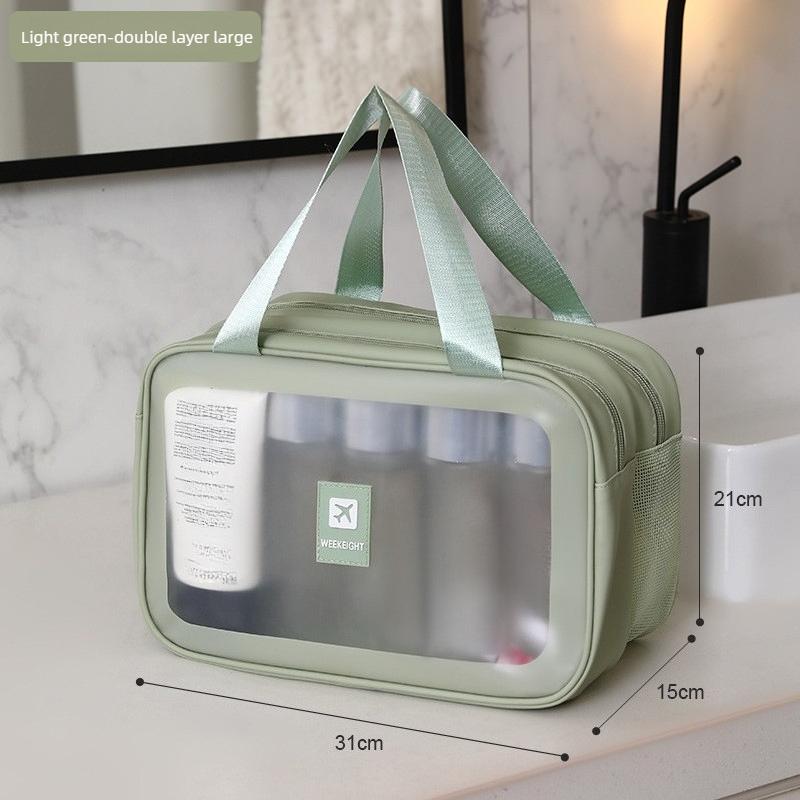 Women's Portable Cosmetic Storage Bag with Wet and Dry Separation, New Waterproof Travel Toiletry Bag