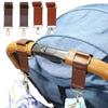 Baby Stroller Hook Fashion Pu Leather Adjustable Pram Hook Cart Organizer Diaper Bag Hanger Children Boy Girl Travel Accessories
