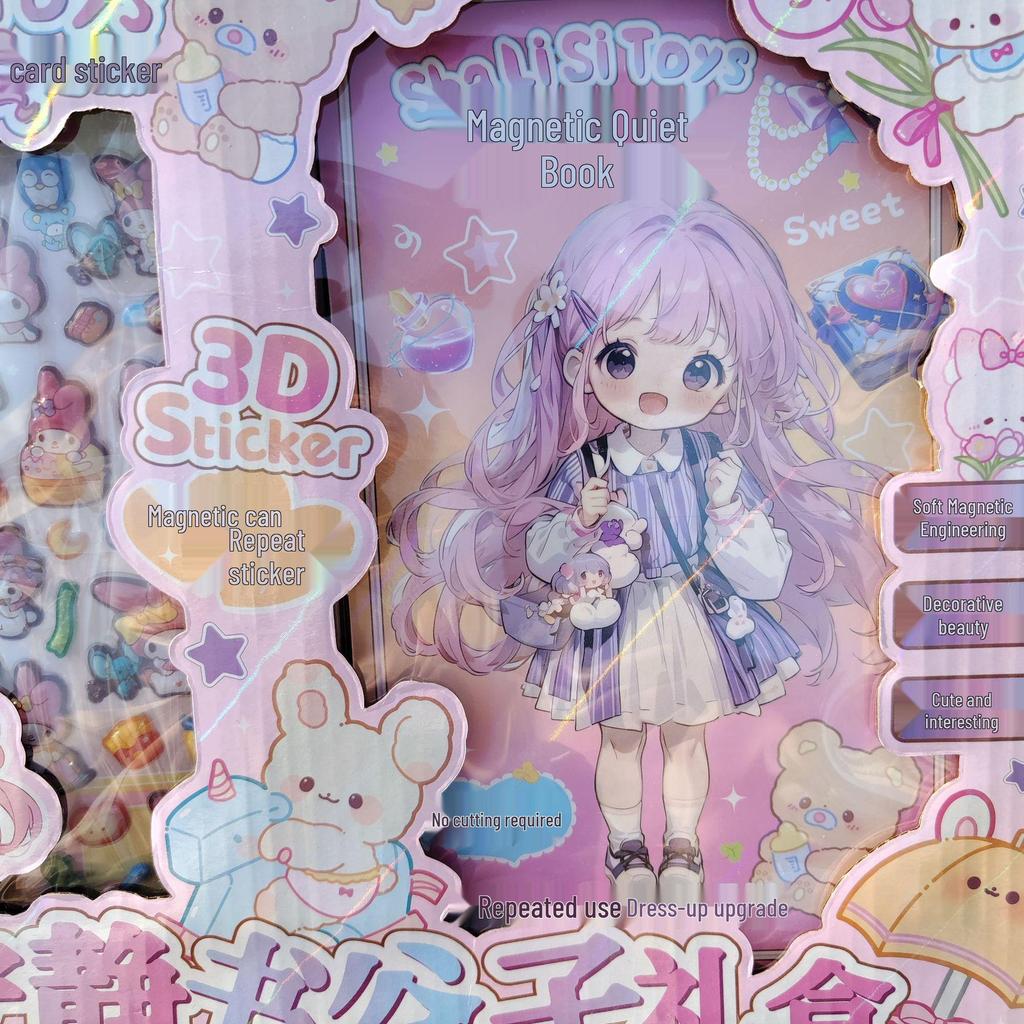 Girls' Hair Accessories & Sticker Gift Box - Perfect Birthday Gift for Primary School Role-Playing & DIY Fun