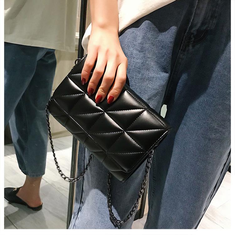 Bag Women's 2026 New Rhombus Chain Bag Small Bag Fashion Versatile One Shoulder Oblique Span Bag Small Square Bag