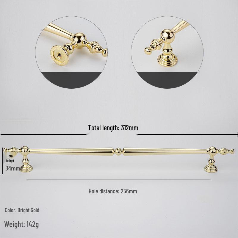 Gold European Modern Kitchen Cabinet Handle