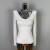 Korean Dongdaemun Sheer Slim-Fit Long Sleeve Base Layer Top for Women