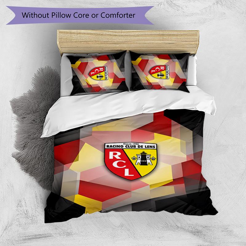 Lens FC Printed 3PCS Bedding Set Breathable Duvet Cover with Pillowcases Decorative Bed Linen for Bedroom Home