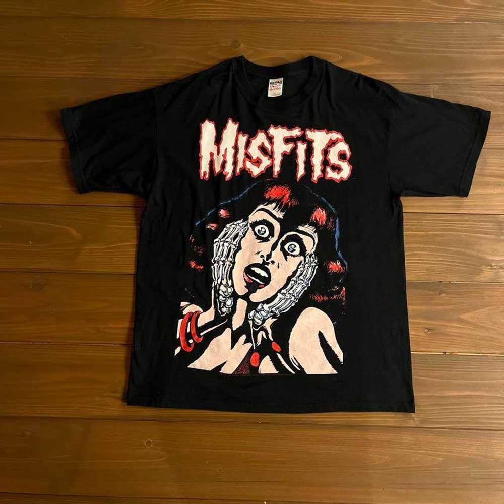Misfits Graphic Tee Black Punk Band T-Shirt Skull Logo Rare Vintage Unisex T-Shirt S