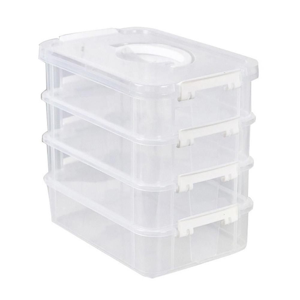 Schreibtisch Schubladentisch Aufbewahrungsorganizer Transparent Mehrschichtig Schmuckbehälter Fächer Kunststoff Platzsparend Schmuckaufbewahrungsbox