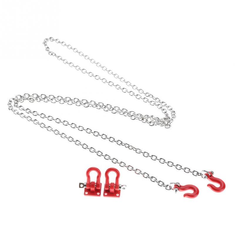 Catena Traino Con Gancio A U Per Auto RC 1/10 – Set Accessori Metallici Per Argano – Arrampicata Crawler Per Axial SCX10 D90 Tamiya