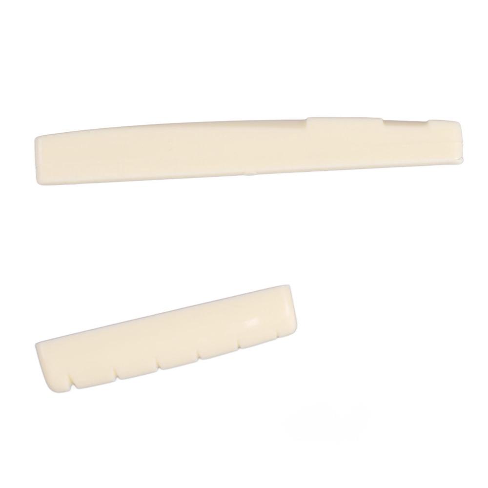 2Sets Plastic Saddle Guitar Bridge Pins Metal Puller Guitar Saddle Nut For Acoustic Guitar