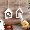 2Pcs Birdhouse Silicone Mold Set Includes One Heart-Shaped Hanging House Mold and Three Bird Molds Spring Home Wall Decorations