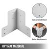 Workbench Corner Brackets 8 PCs Shop Table Bracket Kit 48 LBS Shop Table Corner Brackets 4 mm Right Angle White Color Galvanized Steel Elevated