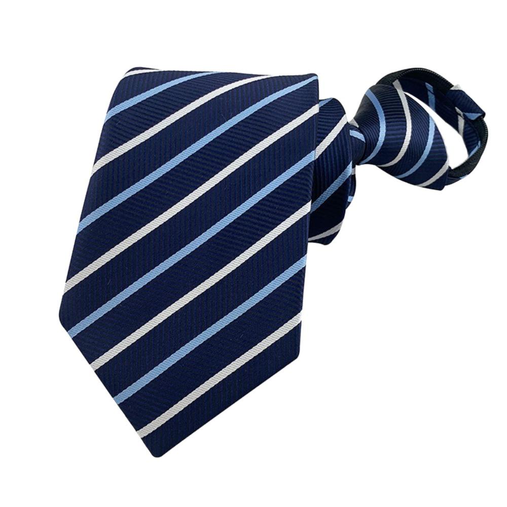 

Rubber Fastener Lazy Ties Silk Material Gravatas Fashion Automatic Zipper Tie Suits Matching Style 7