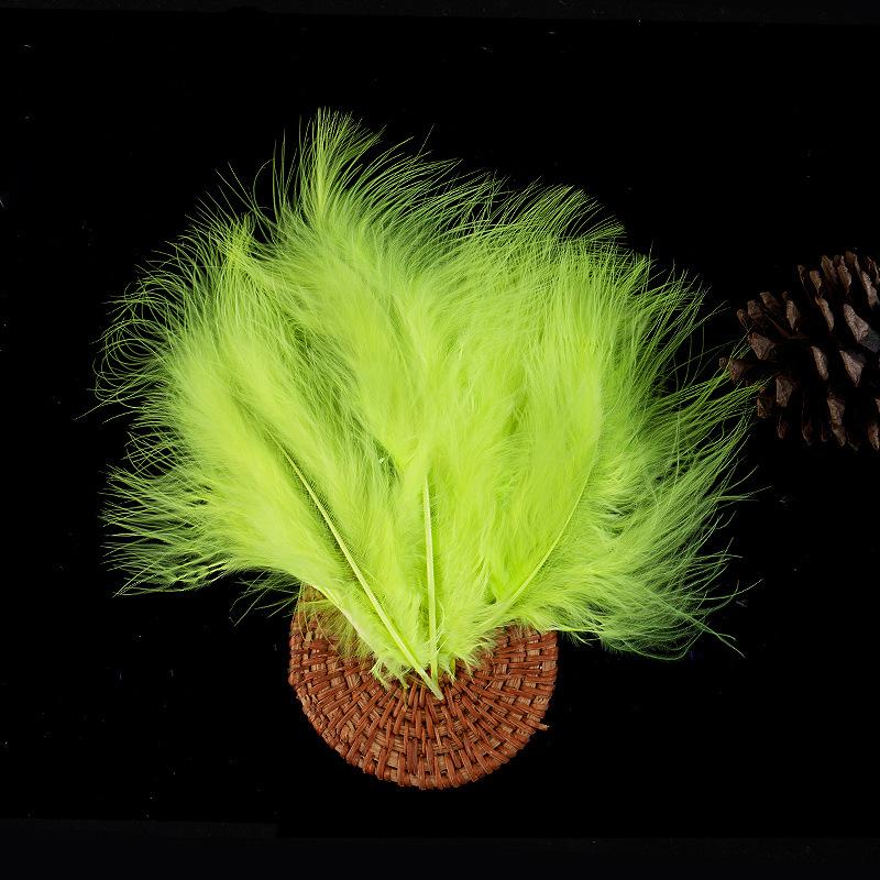 50Pcsdiy Color Feather Full Fleece Turkey Feather Clothing Antique Headdress Pet Toy Handicraft Decoration