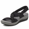 New Flat Platform Women's Sandals Summer Bohemian Velcro Cross Muffin Sandals