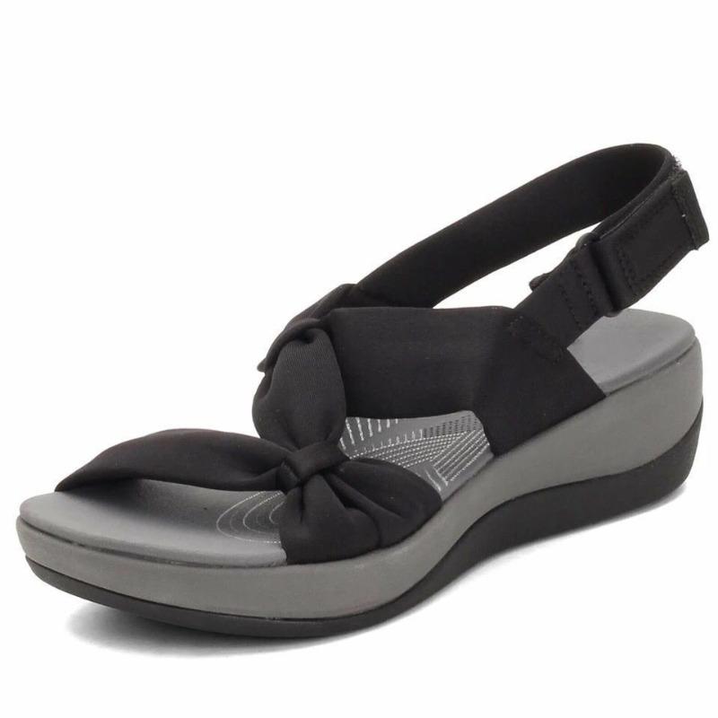 New Flat Platform Women's Sandals Summer Bohemian Velcro Cross Muffin Sandals