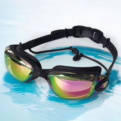 Swimming Glasses Adjustable Ultra-light PC Polarized Glare-resistant Mirrored Wide Vision Swim Goggles for Women