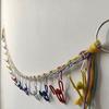 Handwoven Pet Toy Storage Rope With 10 Colorful Clips Multifunctional Hanging Organizer For Party Wall Decor Photo Display Stuffed Animal Storage