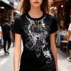 European and American Y2K dark personality printed fashionable retro temperament T-shirt