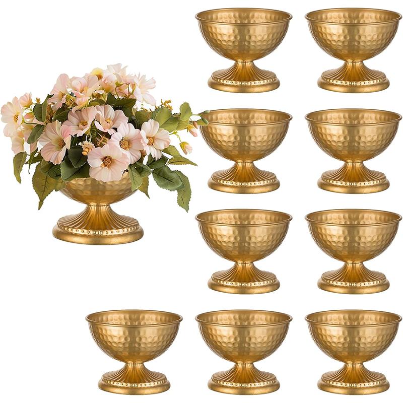 WTEMPO Vintage Vase for Fake Flowers for Birthday Party Christmas Anniversary Retro Iron Small Base Vase for Wedding Party Festive Events