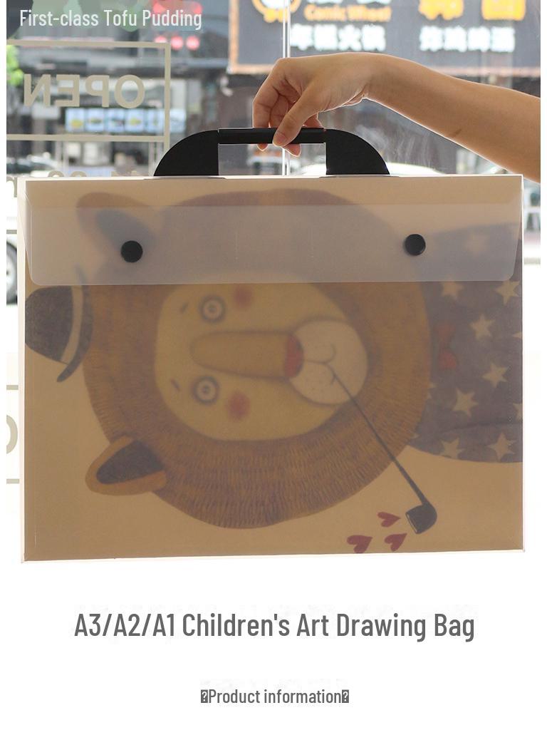 Portable A1-A3 File Organizer: Multi-Size Poster, Album, and Document Storage Bag