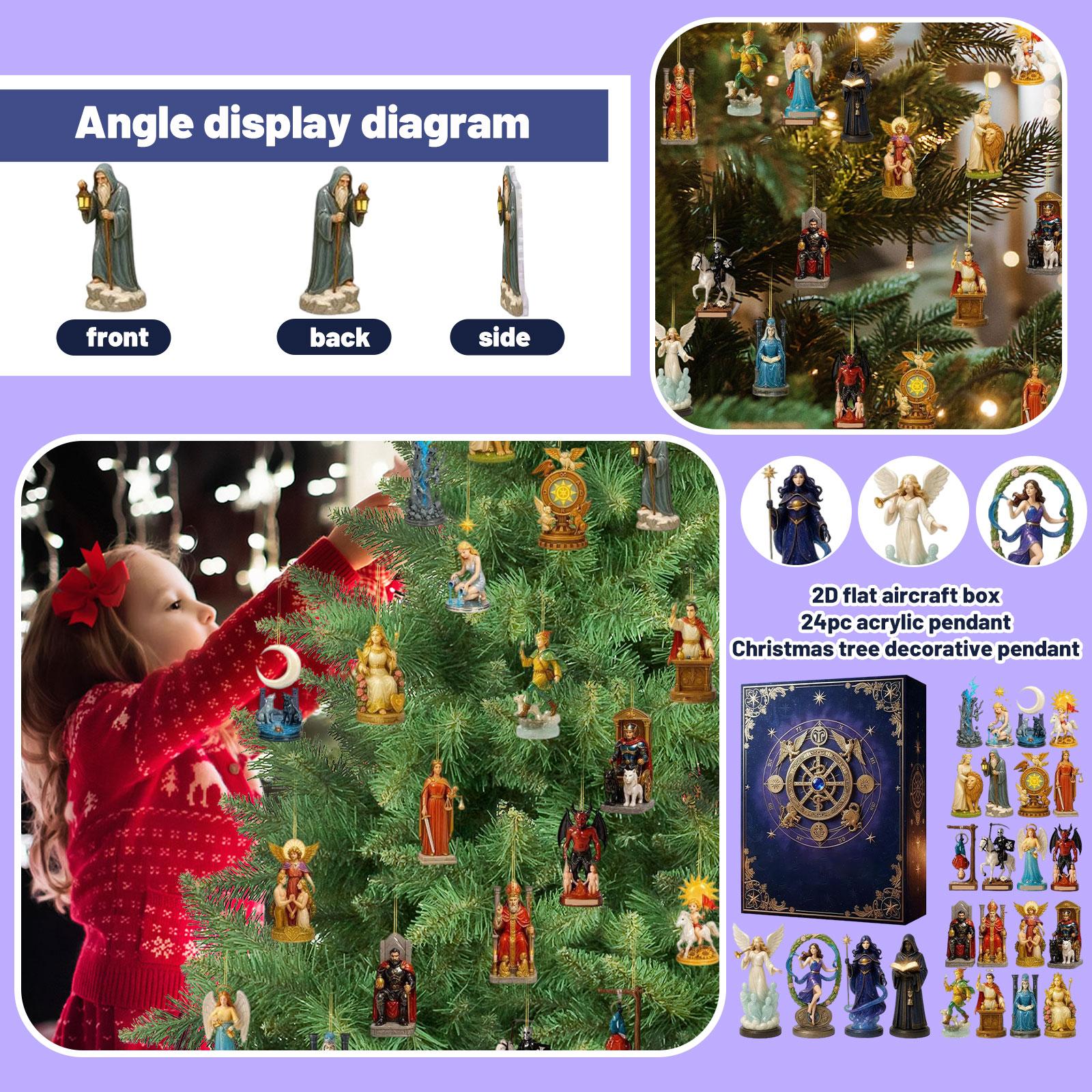 

2D Flat Acrylic Ornaments, Christmas Tree Ornaments, Suitable For Christmas Decoration One Size