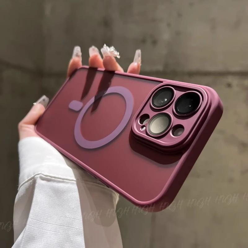 Comes with Lens Film, Skin Matte, Magnetic, Wireless Charging, Suitable for Iphone16promax Mobile Phone Case, Apple 15.