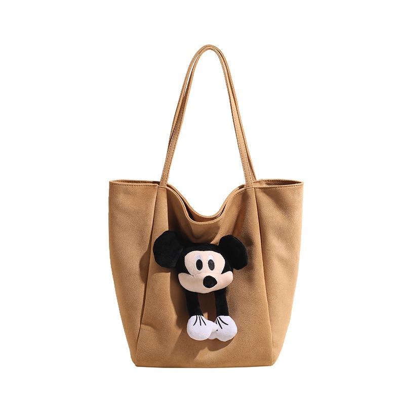 Suede Doll Tote Bag Large Capacity Shoulder Bag Female Doll Commuter Fashion Casual Underarm Bag