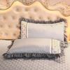 European Elegant Lace Bed Skirt Solid Color Quilted Bed Skirt Thicken Soft Smooth King Queen Bedspread Not Including Pillowcase