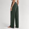 Women's High Waisted Yoga Pants with Pockets - Flowy Straight Leg Casual Pants for Outdoor Running and Hiking