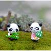 4 Stück/Set Cartoon Panda Tier Miniaturen Mini Figuren DIY Feengarten Dekoration Moos Terrarium Mikro Landschaft