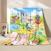 Pokemon Jirachi Cartoon Flannel Fluffy Blanket for Home Bedroom Bed Sofa Office Children Cover Adult Soft Blanket Baby Cute Gift