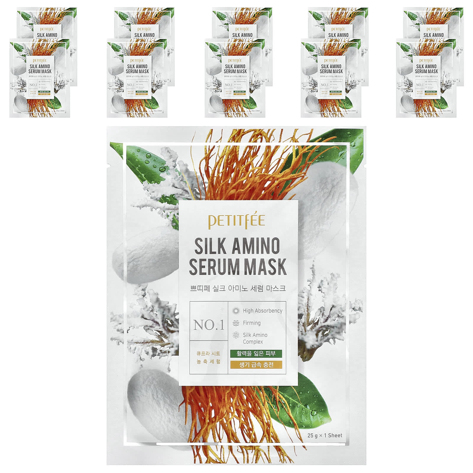 

Silk Amino Serum Beauty Mask, 10 Pieces, 25G Each