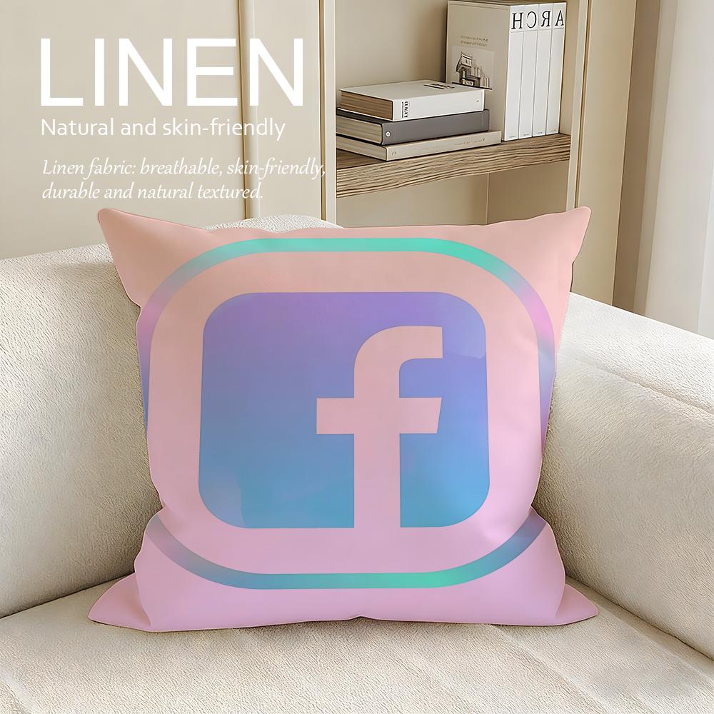 Brand Facebook Cushion Cover Pillowcase Set Pcs x x Breathable Washable Sofa Cushion Cover