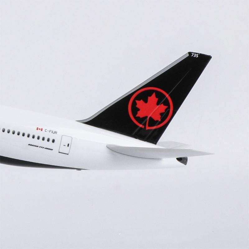 Airplane model Air Canada 777 47CM toys for boys collectible aircraft with LED Lights Wheels Souvenir Plane Toy
