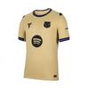 X Kobe F.C.. Maillot Extérieur Stade Barcelone 2025/26 Or Équipe/Or Équipe/Violet Persan/Noir Homme Hauts Jaune HJ4603-784