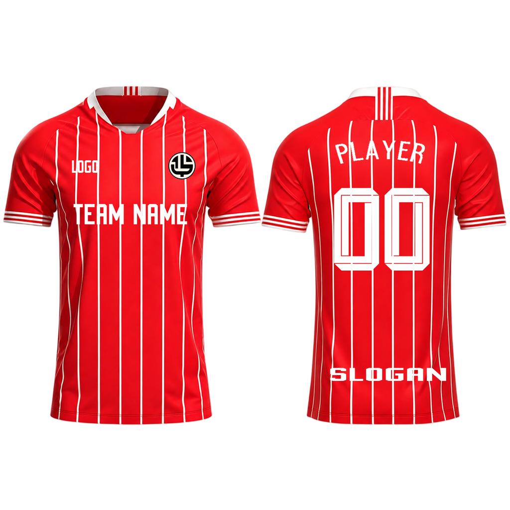Customizable Soccer Jersey Team Name Logo Player Number Breathable Training Shirt for School Club Sports Practice