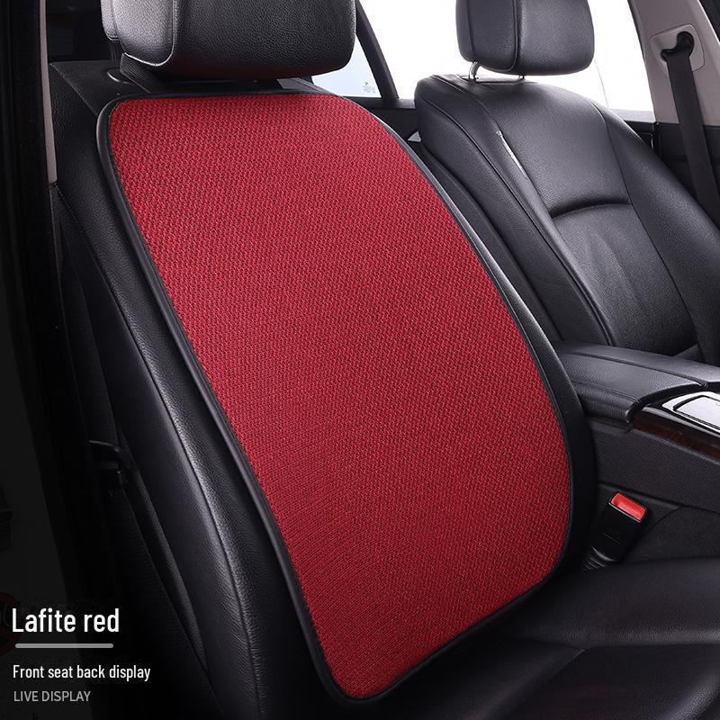 All-Season Light Luxury Ice Silk Linen Car Seat Cushions, Breathable & Non-Slip