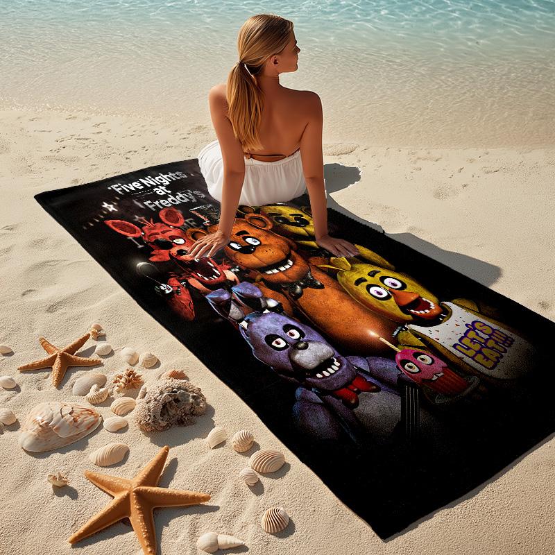 Fnaf Horror Stylish Digital Printing Beach Towel Quick Drying Absorbent Blanket For Beach Pool Gym Travel Christmas Gift C9211952