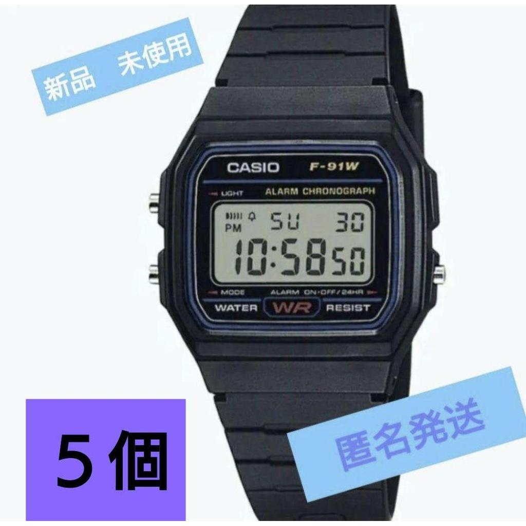 Used New F-91W Casio Digital Watch f91w Cheap Casio 5 pieces