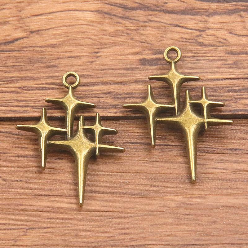 10Pcs 23* 29mm DIY Jewelry Accessories Hollow Star Pendant Pendant