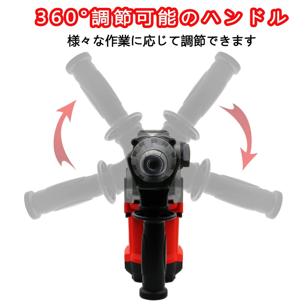 Hammer Drill Electric Hammer Drill 1500W Powerful 100V Corded SDS Plus Shank Low Vibration Mechanism 3 Modes Concrete Electric Drill Electric Hammer