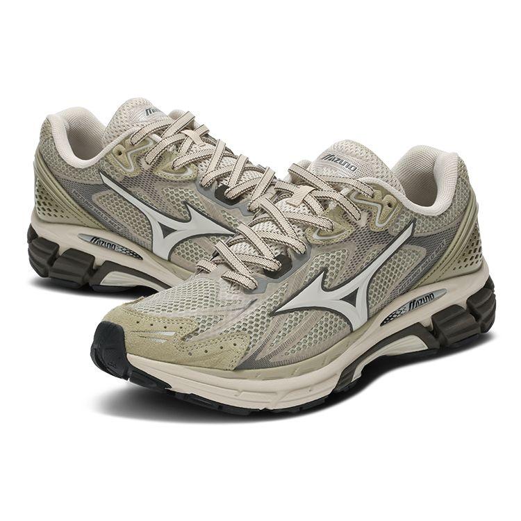 Mizuno Halo Mix Outdoor Comfortable Versatile Mesh Low-Top Running Shoes Unisex sneaker Oatmeal-Gray D1GH240804
